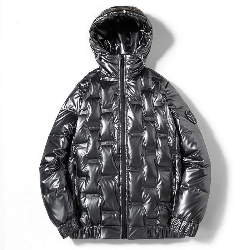 새로운 겨울 따뜻한 남자 캐주얼 후드 다운 재킷 코트 겨울 스탠드 칼라 퍼퍼 두꺼운 모자 화이트 오리 파카 남성 겨울 다운 재킷